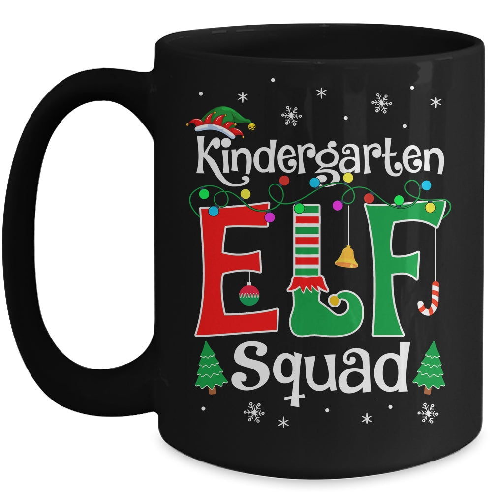 Funny Kindergarten Elf Squad Teacher Christmas Child Xmas Mug | siriusteestore