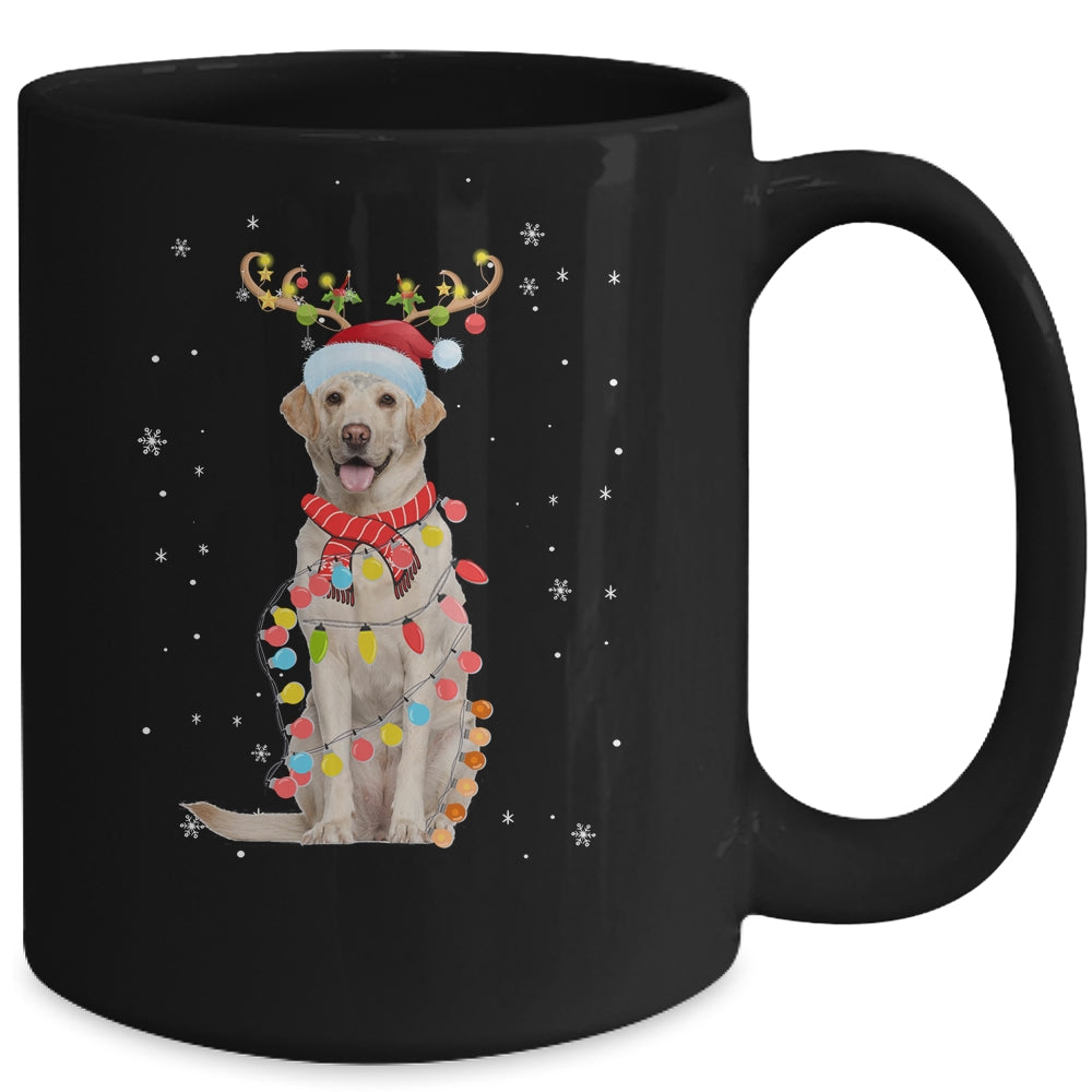 Funny Labrador Christmas Tree Santa Reindeer Pajamas Mug | siriusteestore