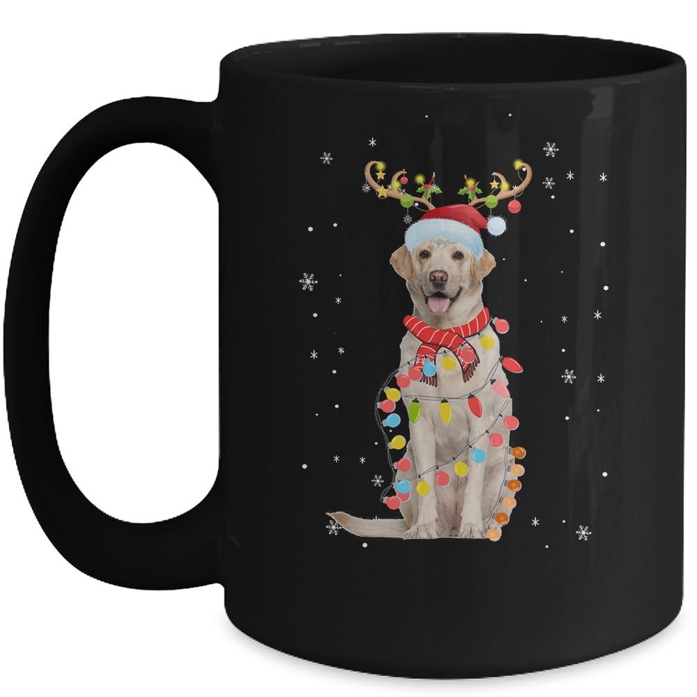Funny Labrador Christmas Tree Santa Reindeer Pajamas Mug | siriusteestore