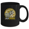 Funny Lala Saurus Sunflower Dinosaur Grandma T Rex Mug | siriusteestore
