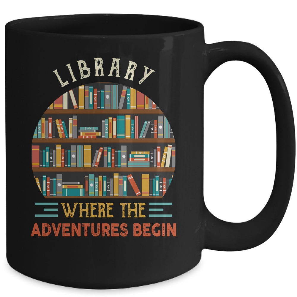 Funny Library Art For Men Women Bookworm Reading Book Lovers Mug | siriusteestore