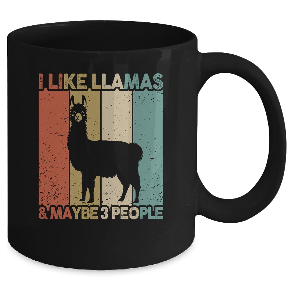 Funny Llama Design For Kids Men Women Animal Llama Vintage Mug | siriusteestore