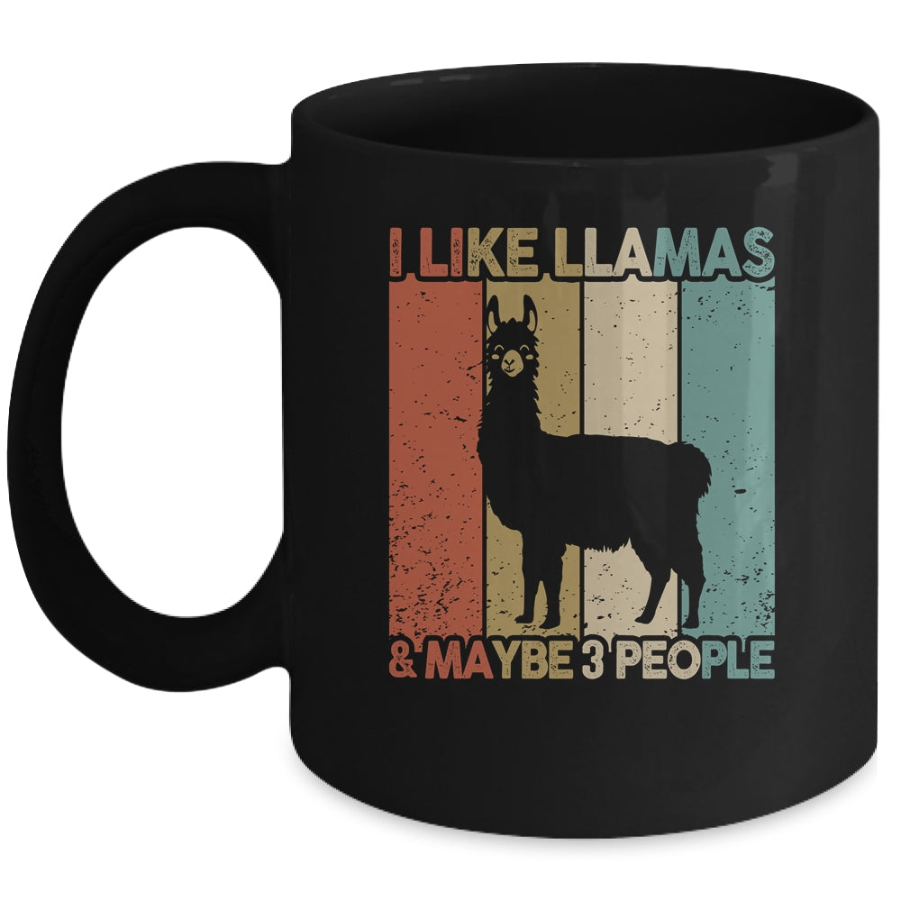 Funny Llama Design For Kids Men Women Animal Llama Vintage Mug | siriusteestore