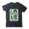 Funny Love Messy Bun Teacher Life St Patricks Day Shamrock Shirt & Hoodie | siriusteestore