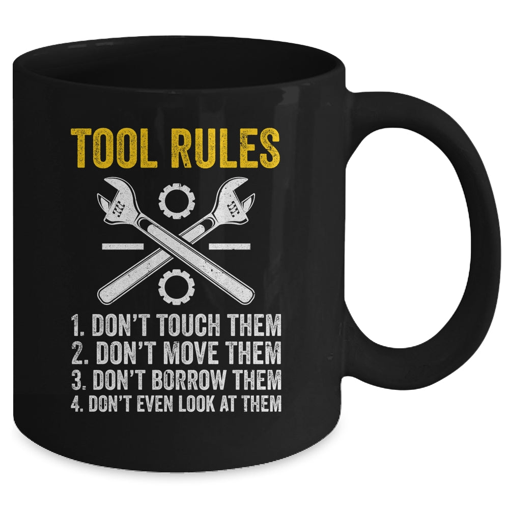Funny Mechanic Tool Rules Auto Repair Car Mechanic Handyman Mug | siriusteestore