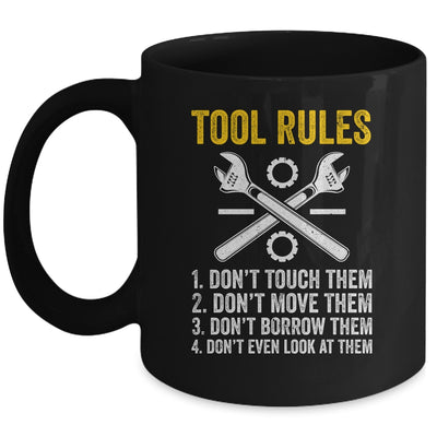 Funny Mechanic Tool Rules Auto Repair Car Mechanic Handyman Mug | siriusteestore