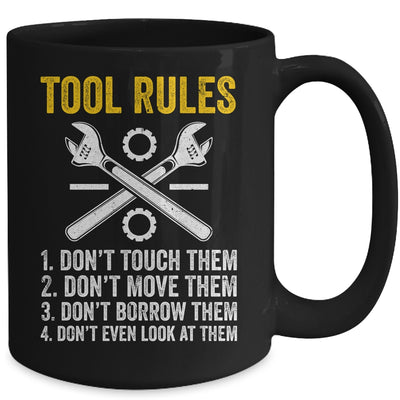 Funny Mechanic Tool Rules Auto Repair Car Mechanic Handyman Mug | siriusteestore
