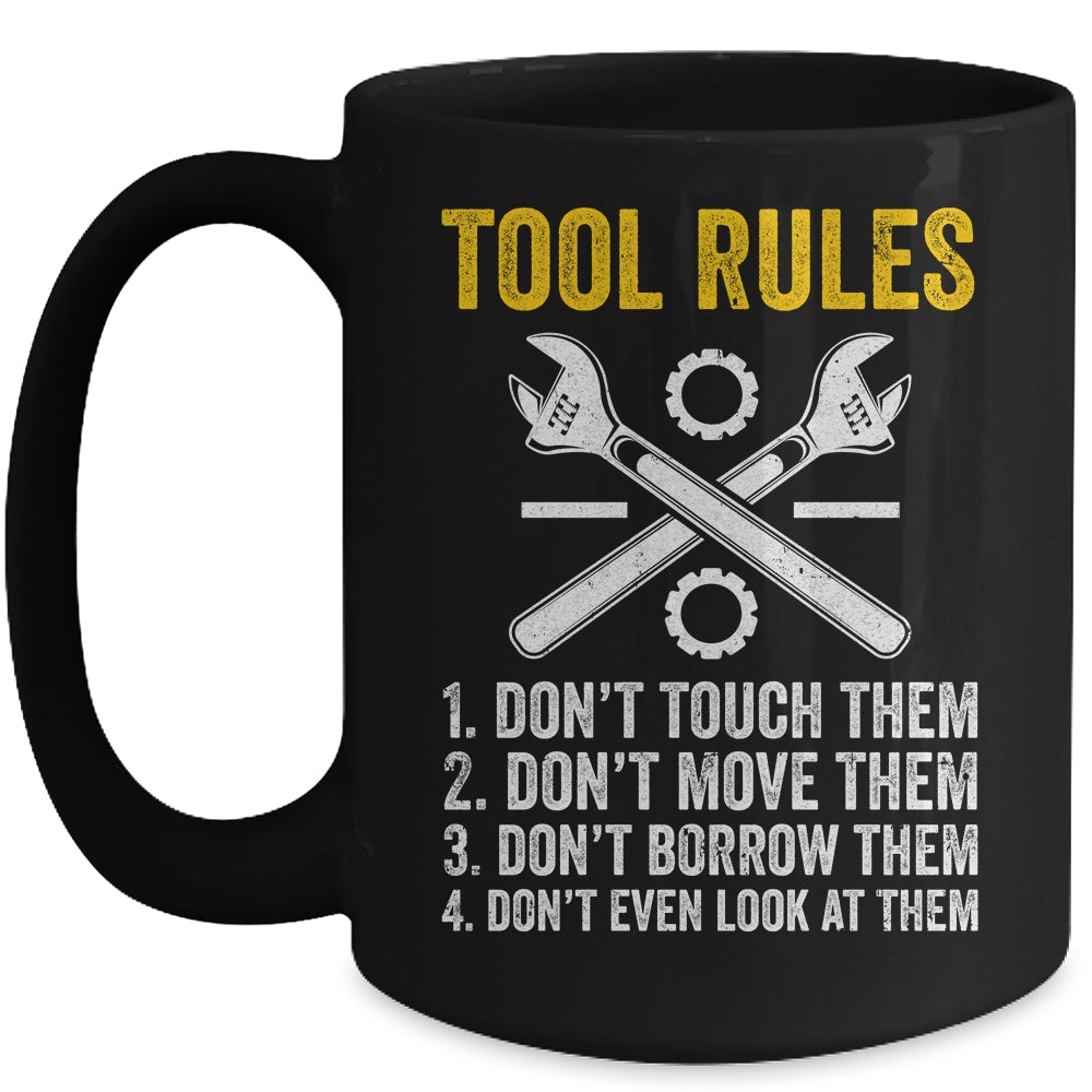Funny Mechanic Tool Rules Auto Repair Car Mechanic Handyman Mug | siriusteestore