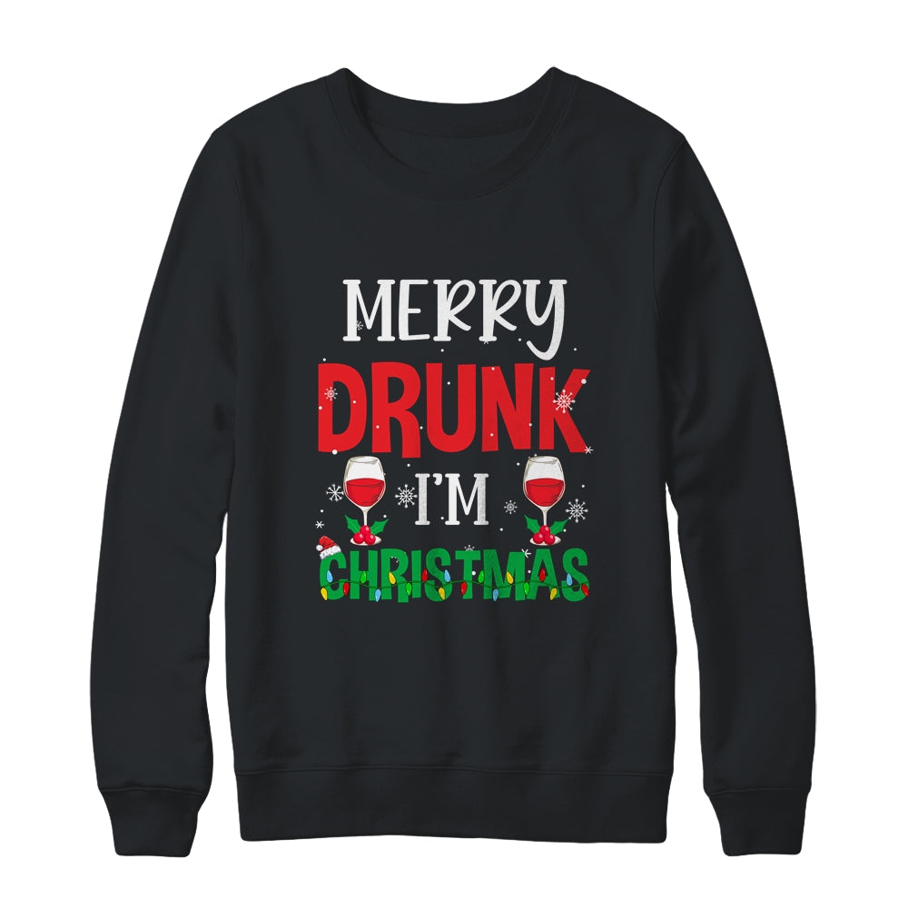 Funny Merry Drunk I'm Christmas Xmas Holiday Party Shirt & Sweatshirt | siriusteestore