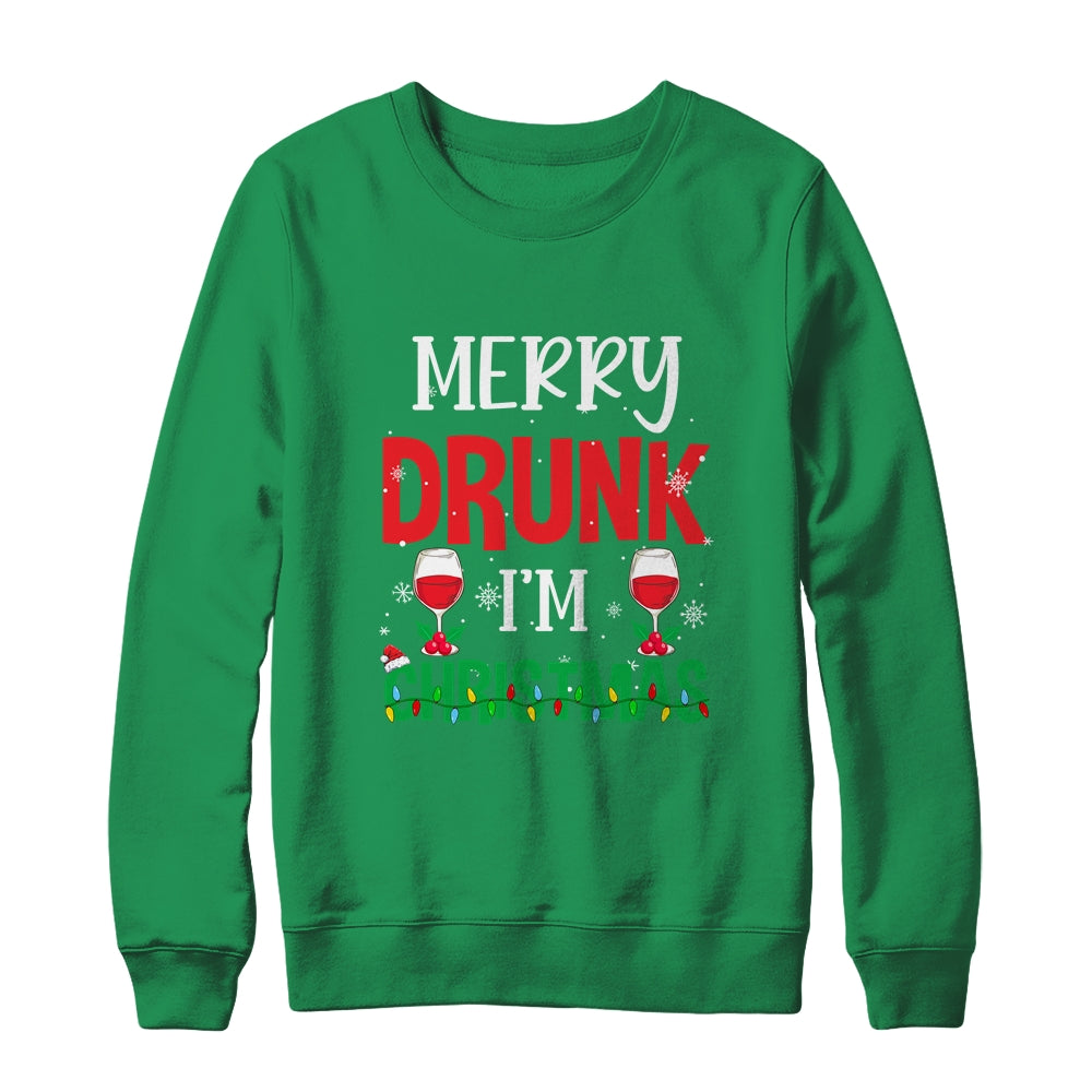 Funny Merry Drunk I'm Christmas Xmas Holiday Party Shirt & Sweatshirt | siriusteestore