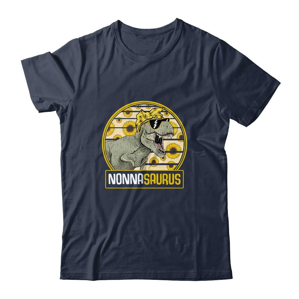 Funny Nonna Saurus Sunflower Dinosaur Grandma T Rex Shirt & Tank Top | siriusteestore