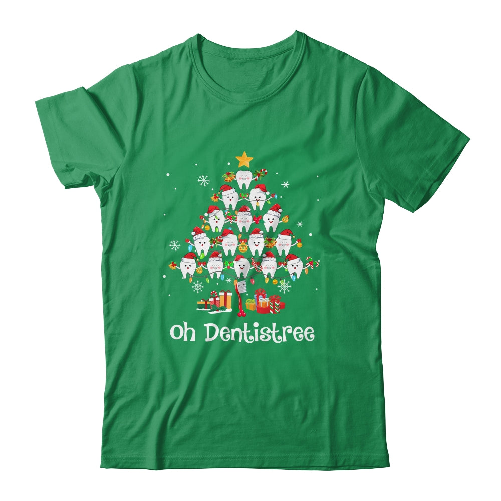 Funny Oh Dentistree Christmas Tree Dentist Dental Assistant Shirt & Sweatshirt | siriusteestore