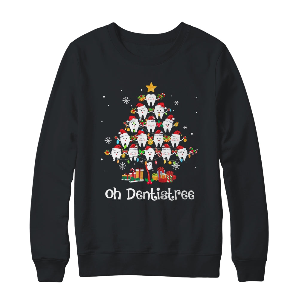 Funny Oh Dentistree Christmas Tree Dentist Dental Assistant Shirt & Sweatshirt | siriusteestore
