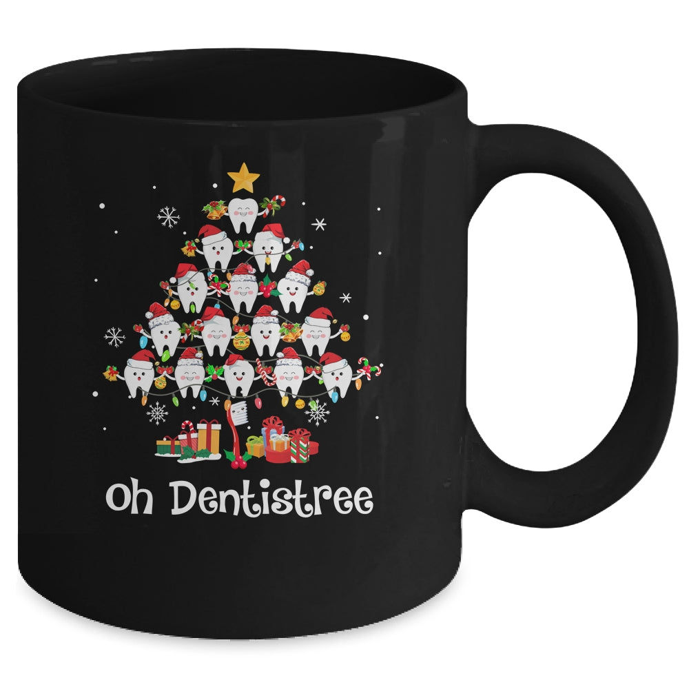 Funny Oh Dentistree Christmas Tree Dentist Dental Assistant Mug | siriusteestore