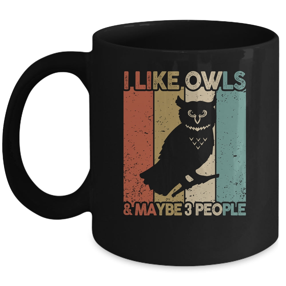 Funny Owl Design For Kids Men Women Animal Owl Vintage Mug | siriusteestore