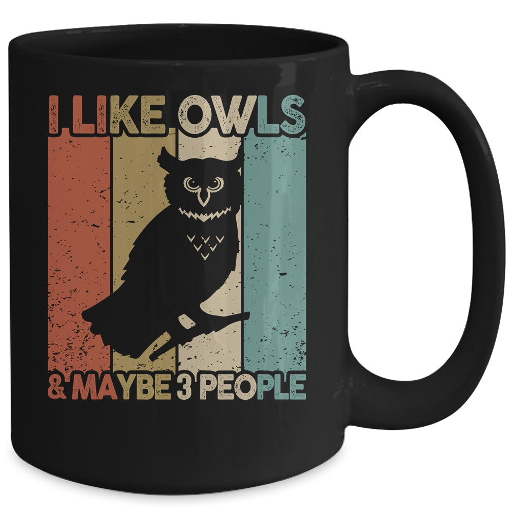 Funny Owl Design For Kids Men Women Animal Owl Vintage Mug | siriusteestore
