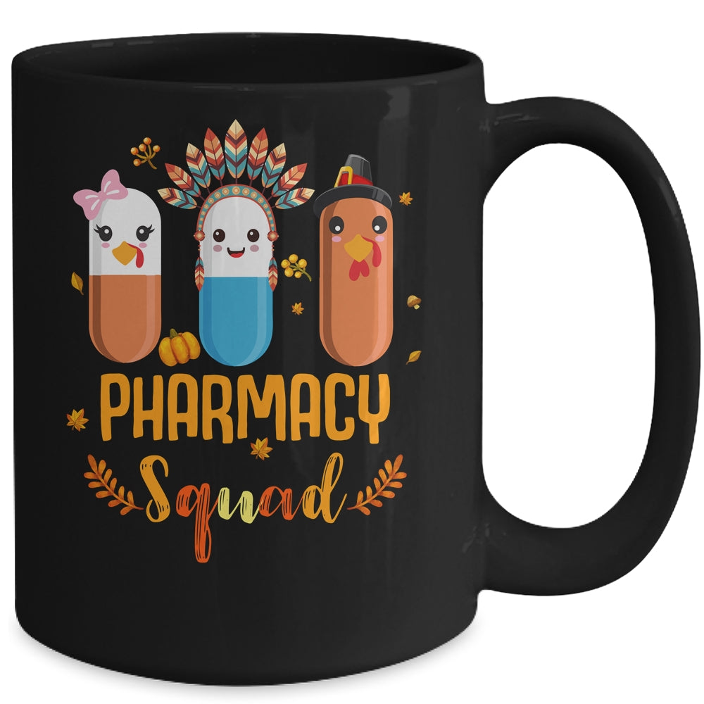 Funny Pharmacy Squad Thanksgiving Thankful Turkey Pharmacist Mug | siriusteestore