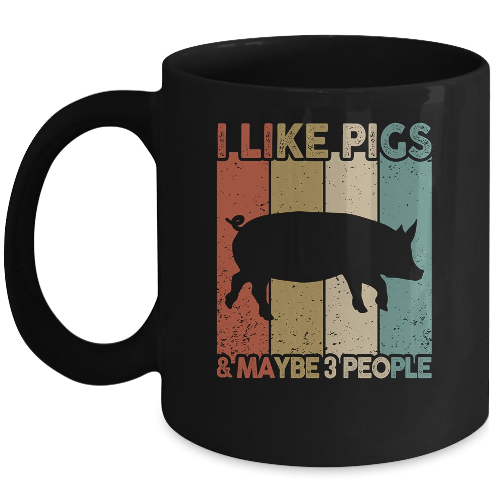 Funny Pig Design For Kids Men Women Animal Pig Vintage Mug | siriusteestore