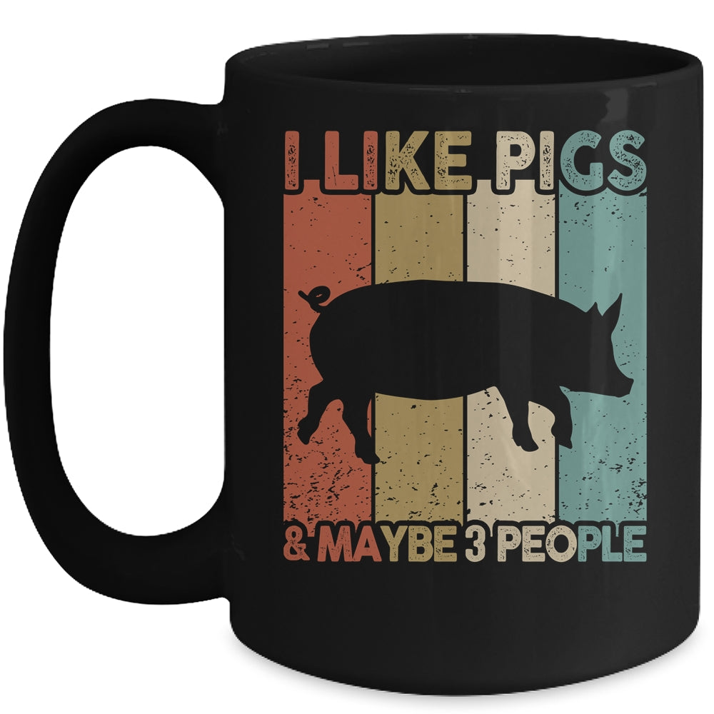 Funny Pig Design For Kids Men Women Animal Pig Vintage Mug | siriusteestore