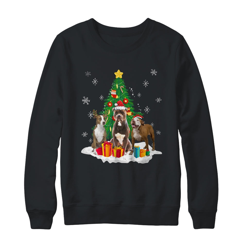 Funny Pitbull Ugly Christmas Dog Lovers Women Shirt & Sweatshirt | siriusteestore