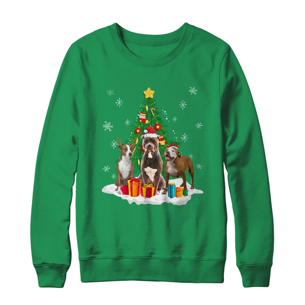 Funny Pitbull Ugly Christmas Dog Lovers Women Shirt & Sweatshirt | siriusteestore