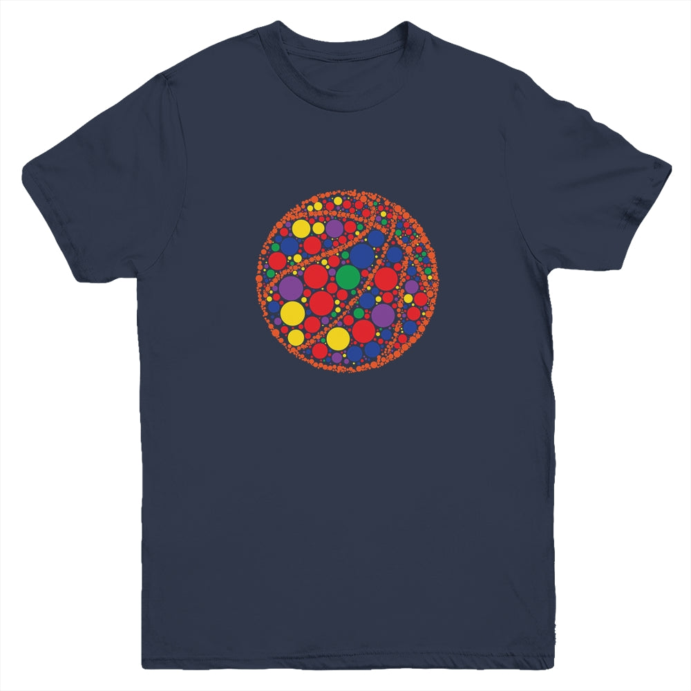 Funny Polka Dot Basketball Lover Player International Dot Day Youth Shirt | siriusteestore