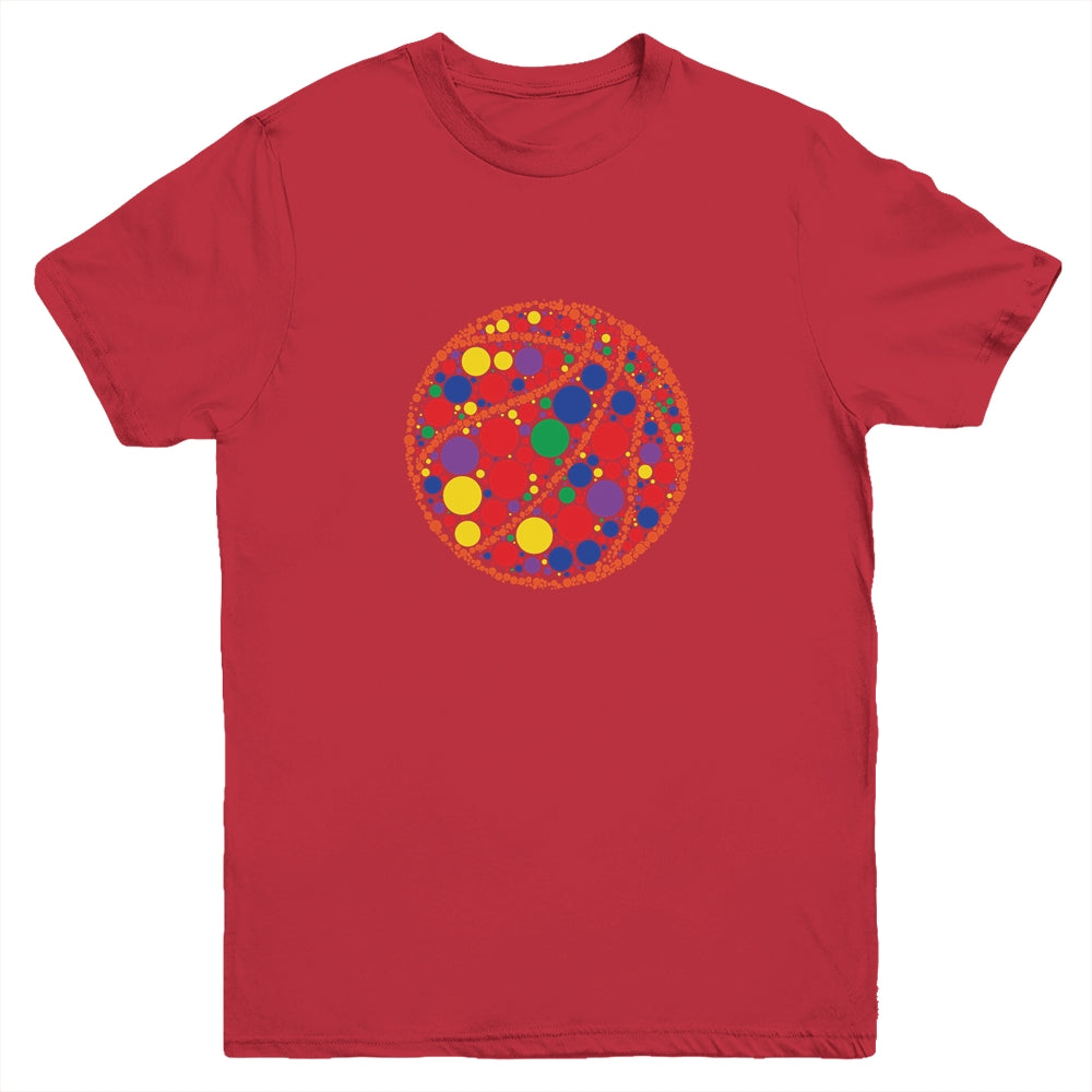 Funny Polka Dot Basketball Lover Player International Dot Day Youth Shirt | siriusteestore
