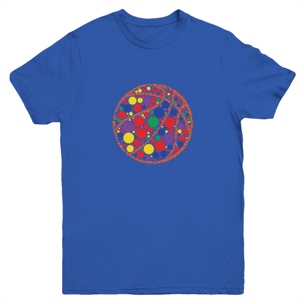 Funny Polka Dot Basketball Lover Player International Dot Day Youth Shirt | siriusteestore
