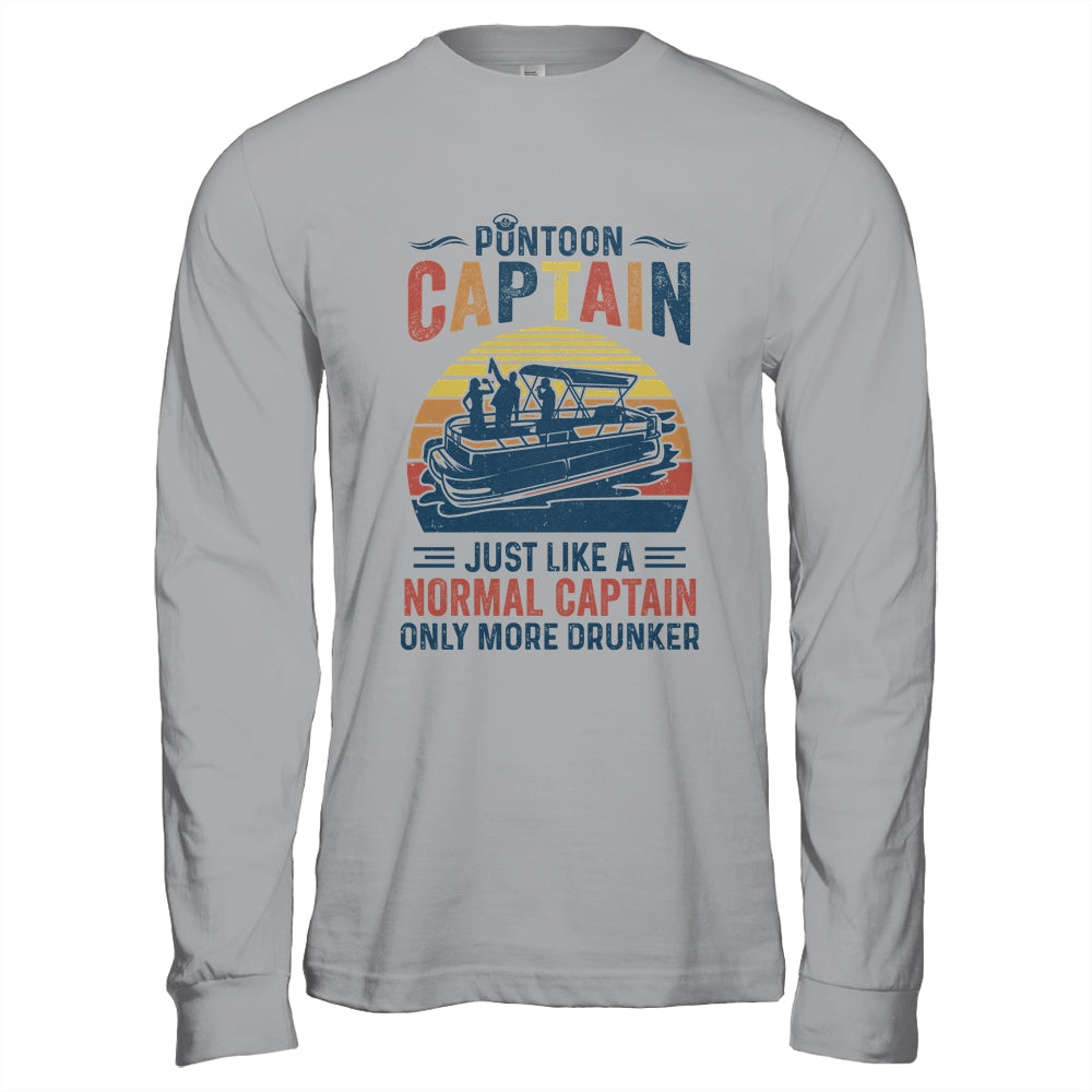 Funny Pontoon Captain Boat Boating Lake Dad Retro Vintage  Shirt & Hoodie | siriusteestore