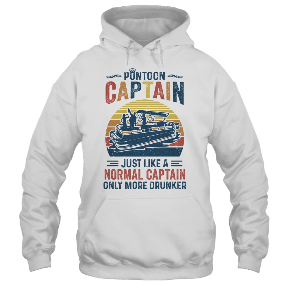 Funny Pontoon Captain Boat Boating Lake Dad Retro Vintage  Shirt & Hoodie | siriusteestore
