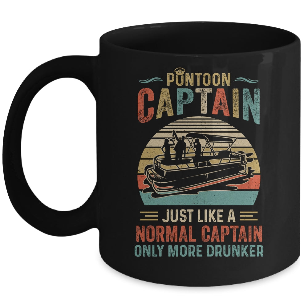 Funny Pontoon Captain Boat Boating Lake For Dad Vintage Mug | siriusteestore