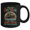 Funny Pontoon Captain Boat Boating Lake For Dad Vintage Mug | siriusteestore