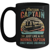 Funny Pontoon Captain Boat Boating Lake For Dad Vintage Mug | siriusteestore