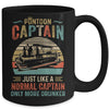 Funny Pontoon Captain Boat Boating Lake For Dad Vintage Mug | siriusteestore