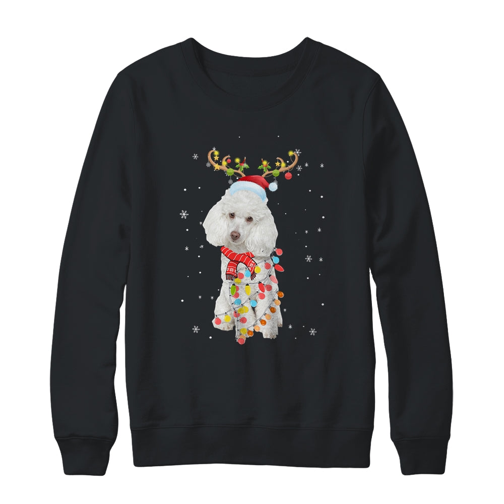 Funny Poodle Christmas Tree Santa Reindeer Pajamas Shirt & Sweatshirt | siriusteestore