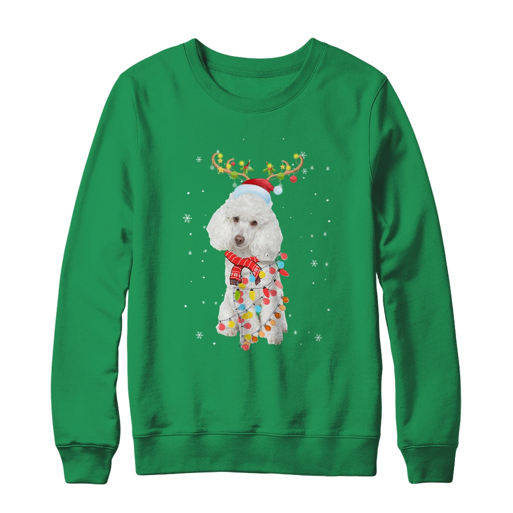 Funny Poodle Christmas Tree Santa Reindeer Pajamas Shirt & Sweatshirt | siriusteestore