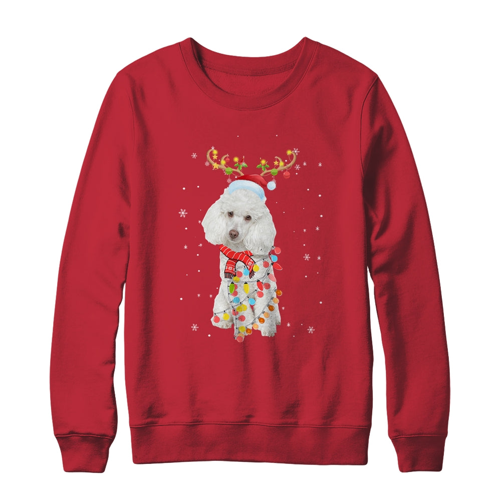 Funny Poodle Christmas Tree Santa Reindeer Pajamas Shirt & Sweatshirt | siriusteestore