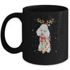 Funny Poodle Christmas Tree Santa Reindeer Pajamas Mug | siriusteestore