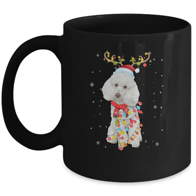 Funny Poodle Christmas Tree Santa Reindeer Pajamas Mug | siriusteestore