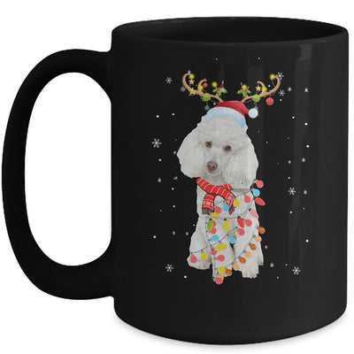 Funny Poodle Christmas Tree Santa Reindeer Pajamas Mug | siriusteestore