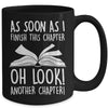 Funny Reading Just One More Chapter Book Lover Design Mug | siriusteestore