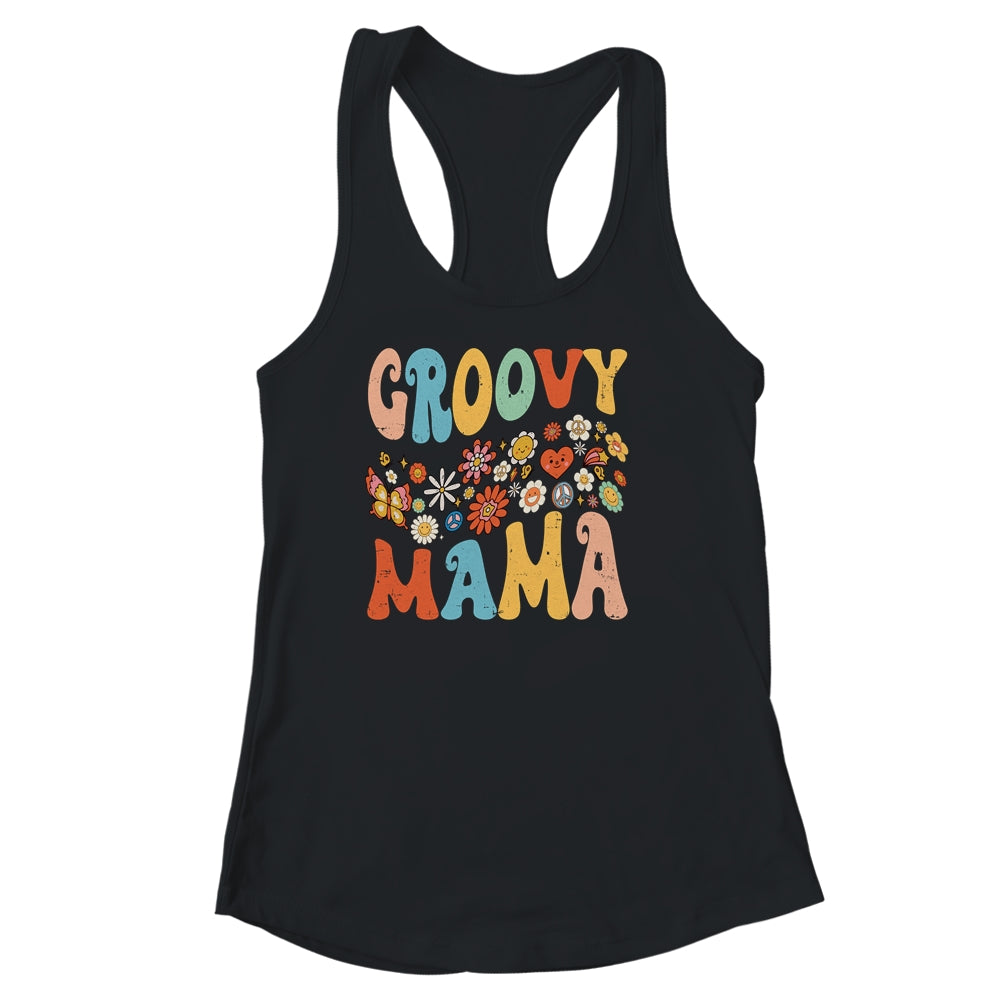 Funny Retro Groovy Birthday Family Matching Cute Groovy Mama Shirt & Tank Top | siriusteestore