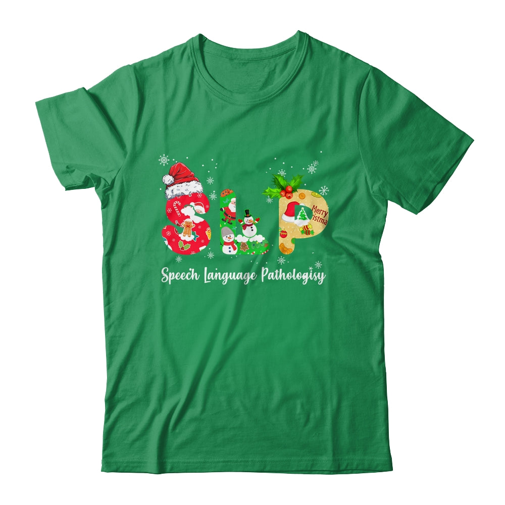 Funny SLP Speech Language Pathologist Santa Christmas Xmas Shirt & Sweatshirt | siriusteestore