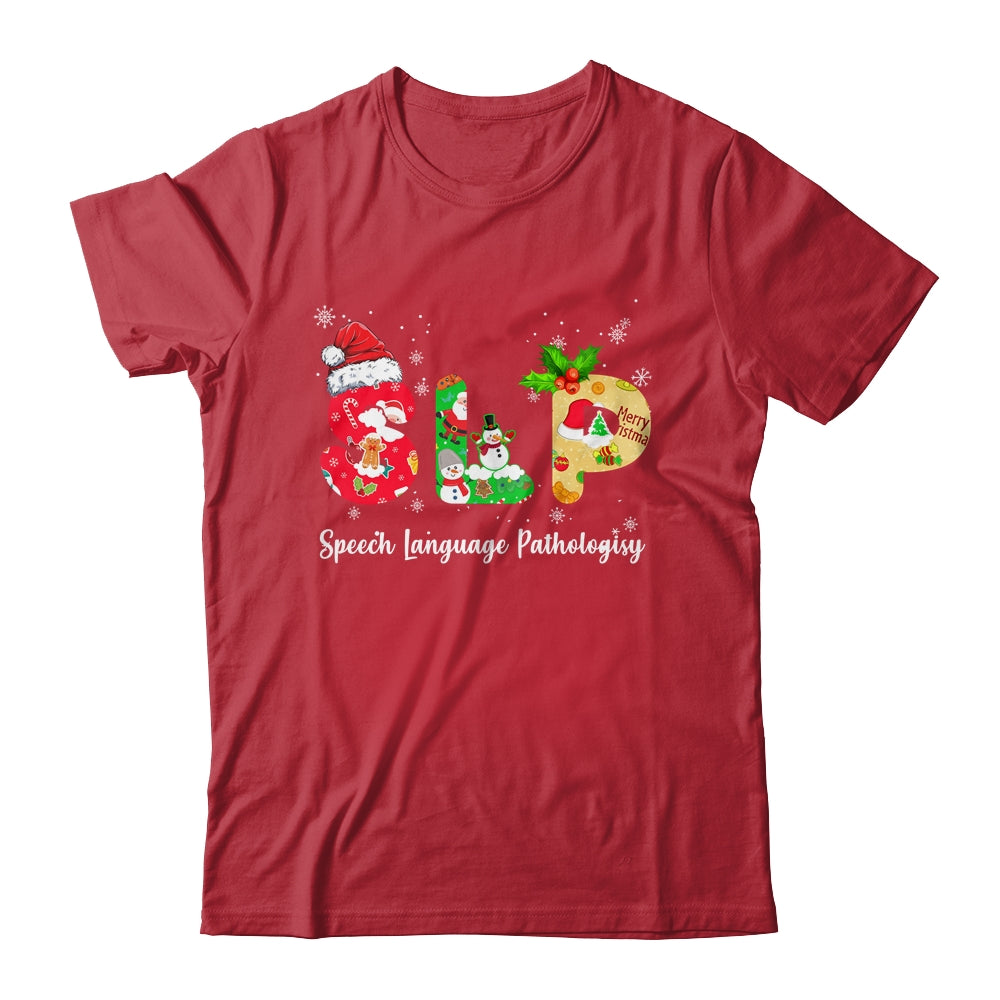 Funny SLP Speech Language Pathologist Santa Christmas Xmas Shirt & Sweatshirt | siriusteestore