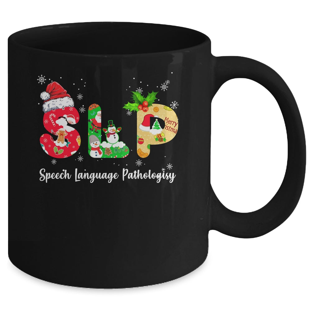 Funny SLP Speech Language Pathologist Santa Christmas Xmas Mug | siriusteestore
