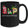 Funny SLP Speech Language Pathologist Santa Christmas Xmas Mug | siriusteestore