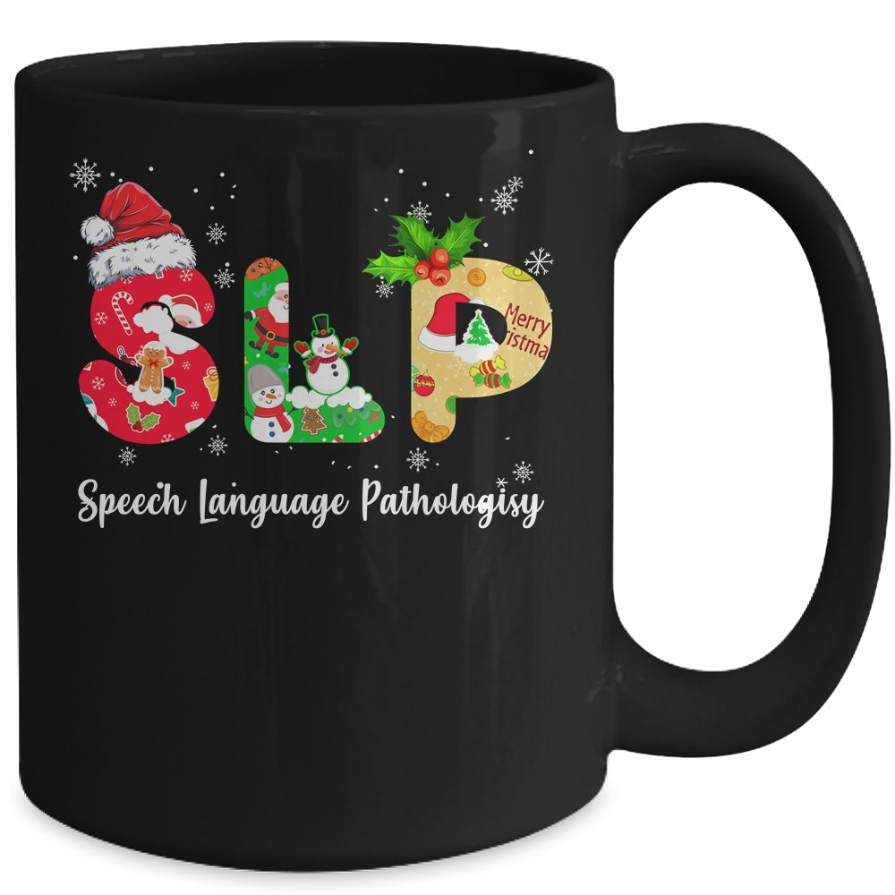 Funny SLP Speech Language Pathologist Santa Christmas Xmas Mug | siriusteestore