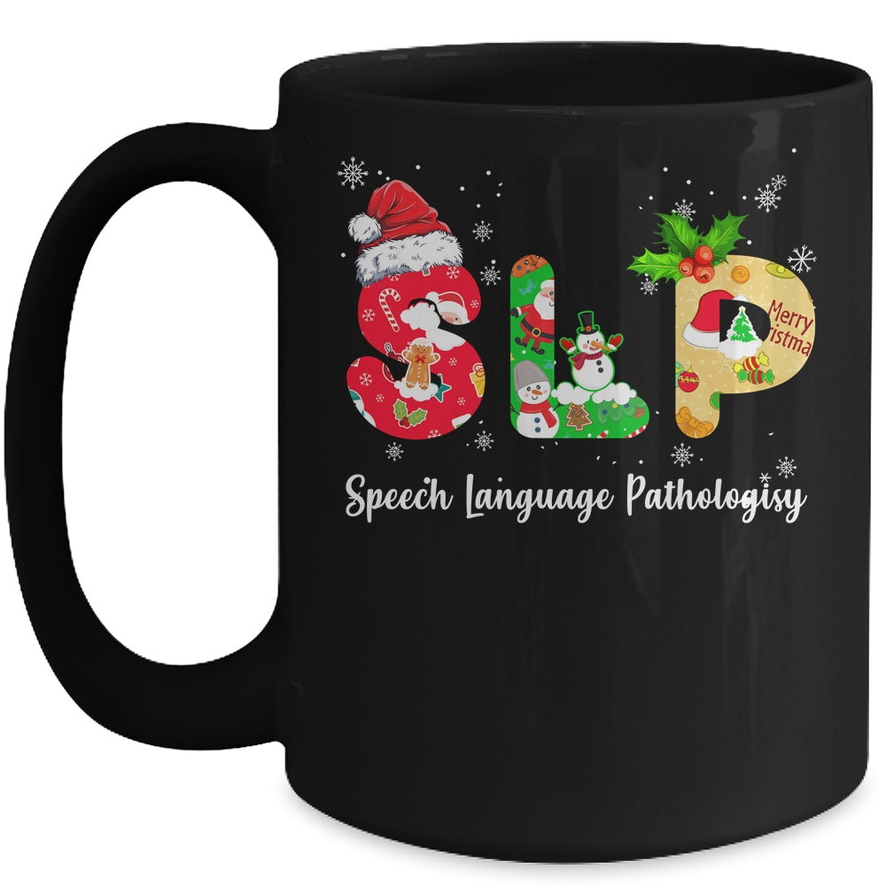 Funny SLP Speech Language Pathologist Santa Christmas Xmas Mug | siriusteestore
