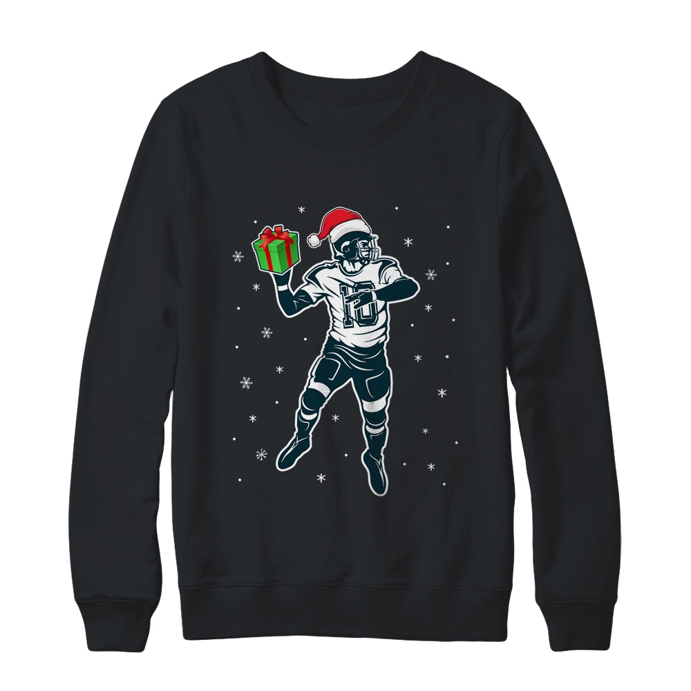 Funny Santa Hat Football Christmas Xmas Shirt & Sweatshirt | siriusteestore