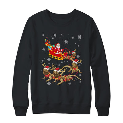 Funny Santa Riding Bearded Dragon Christmas For Reptile Love Shirt & Sweatshirt | siriusteestore